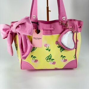 Juicy Couture Retro Cherry Tote Pink and Yellow Women's Bag